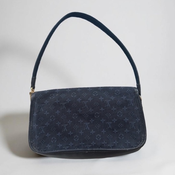 Louis Vuitton Dark Blue Denim Shoulder Bag - Picture 7 of 8